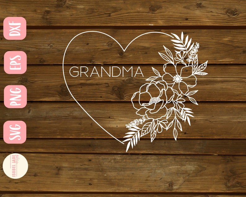 Download Grandma heart svg Grandma svg Shirt I love my grandkids | Etsy