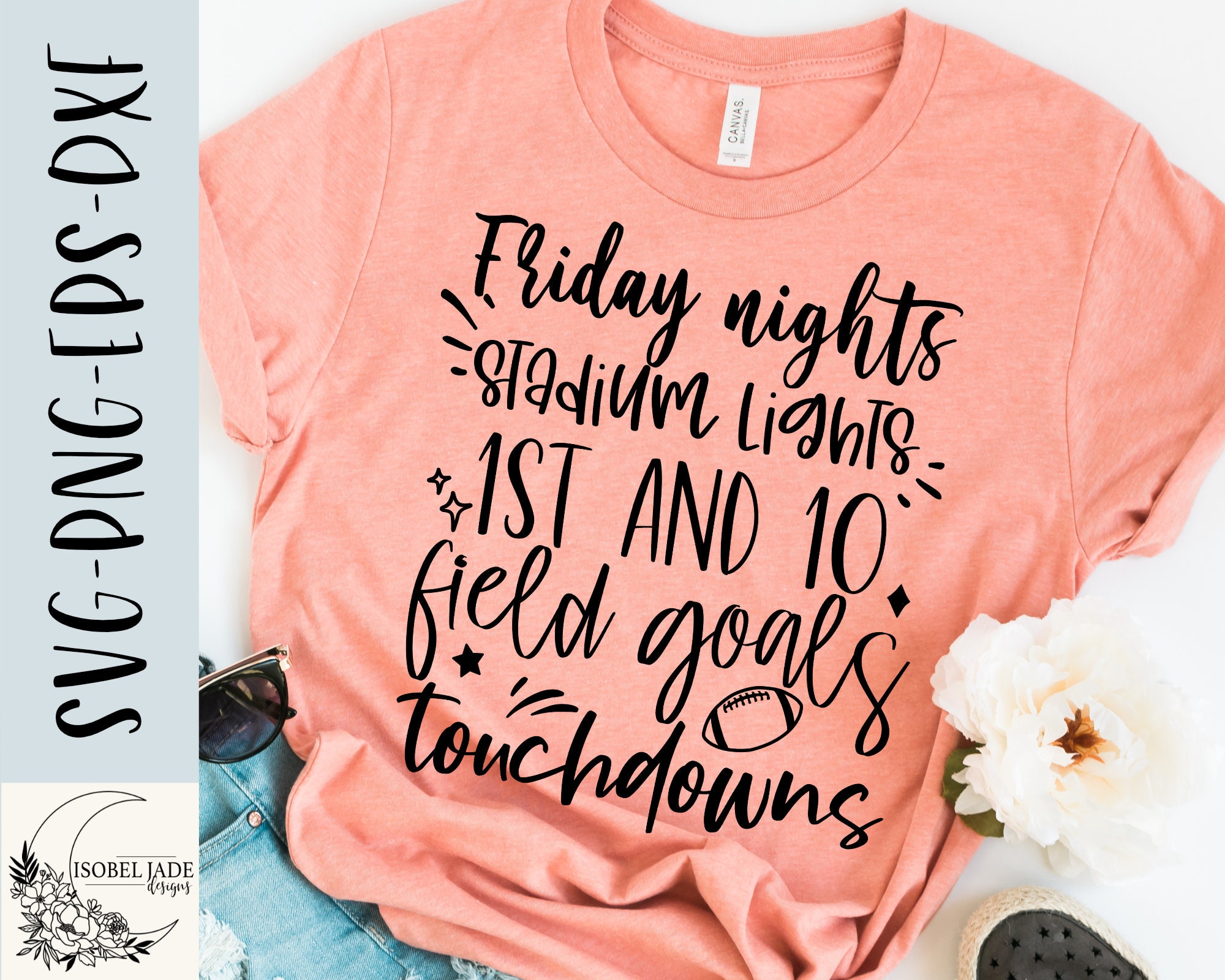 Football SVG Design Friday Nights SVG For Cricut Football Shirt SVG
