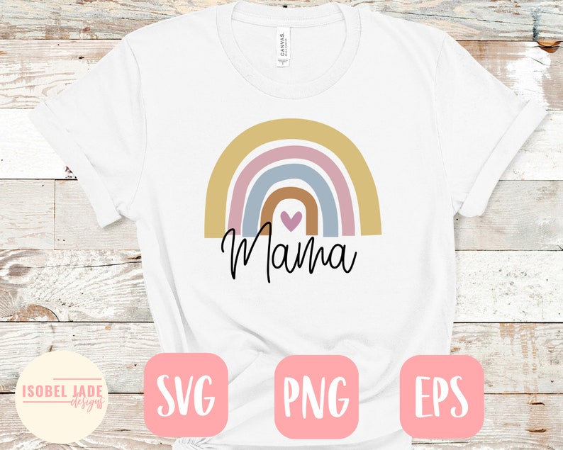 Mama Mini set SVG design Mama rainbow SVG file for Cricut | Etsy