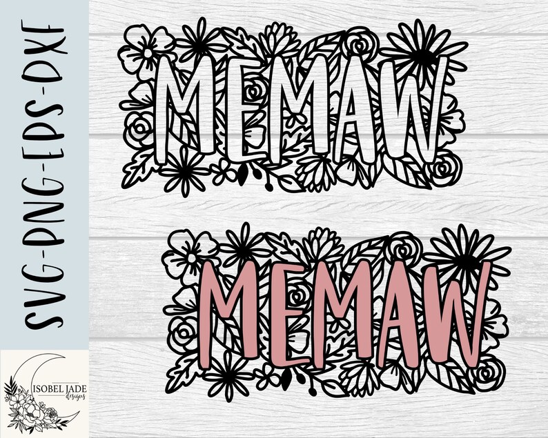 Memaw SVG Bundle Design Memaw Bundle SVG File for Cricut - Etsy