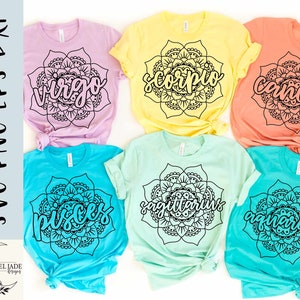Horoskop Bundle SVG Bundle Design - Sternzeichen Tshirt Bundle SVG-Datei für Cricut - Sternzeichen SVG Bundle - Beliebte Designs Digital Download