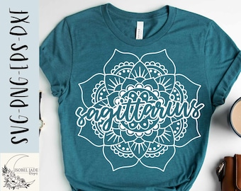 Sagittarius Mandala SVG: Zodiac Horoscope Shirt Design (Digital Download)