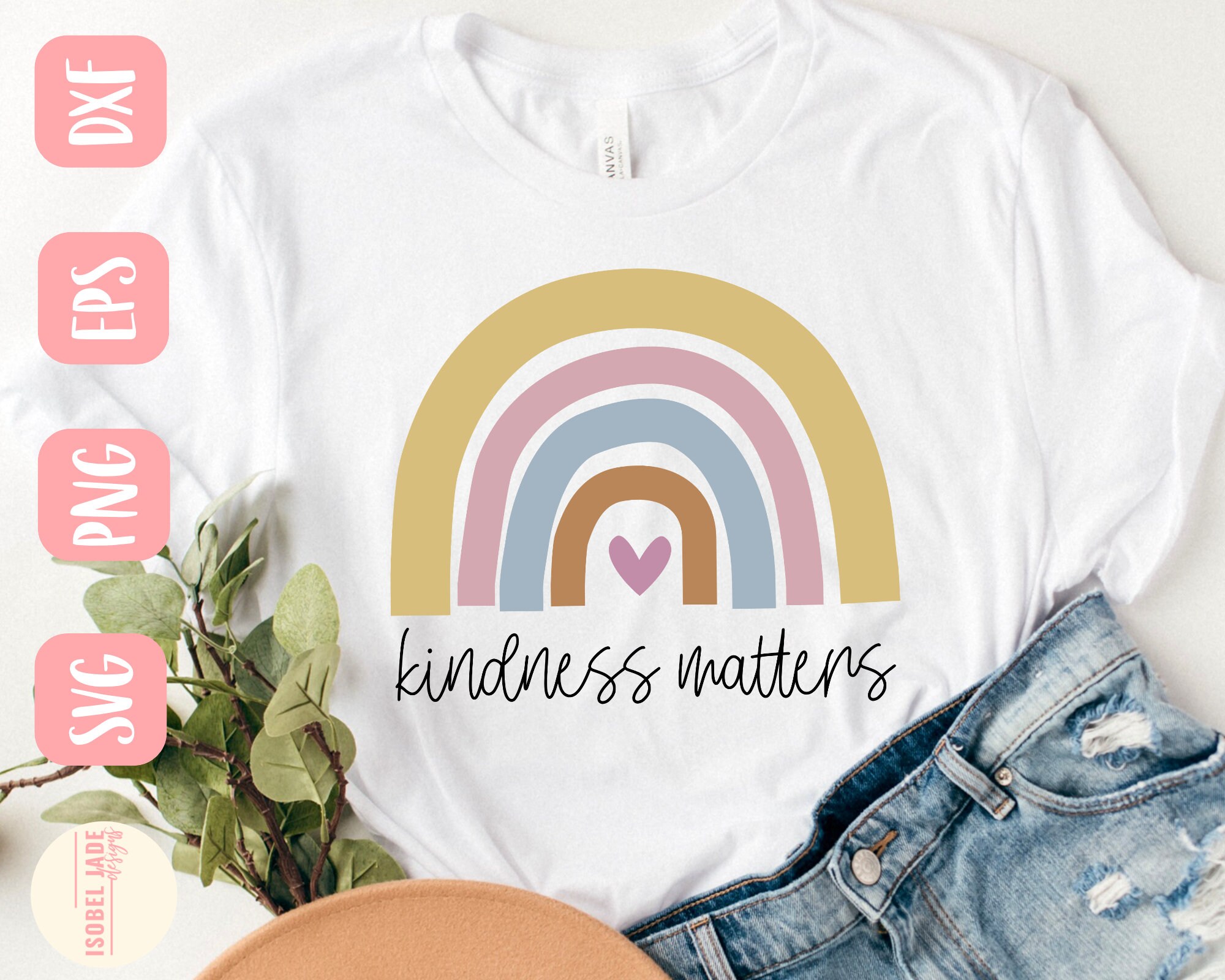 Kindness Matters SVG Design Rainbow SVG For Cricut Be Kind SVG 