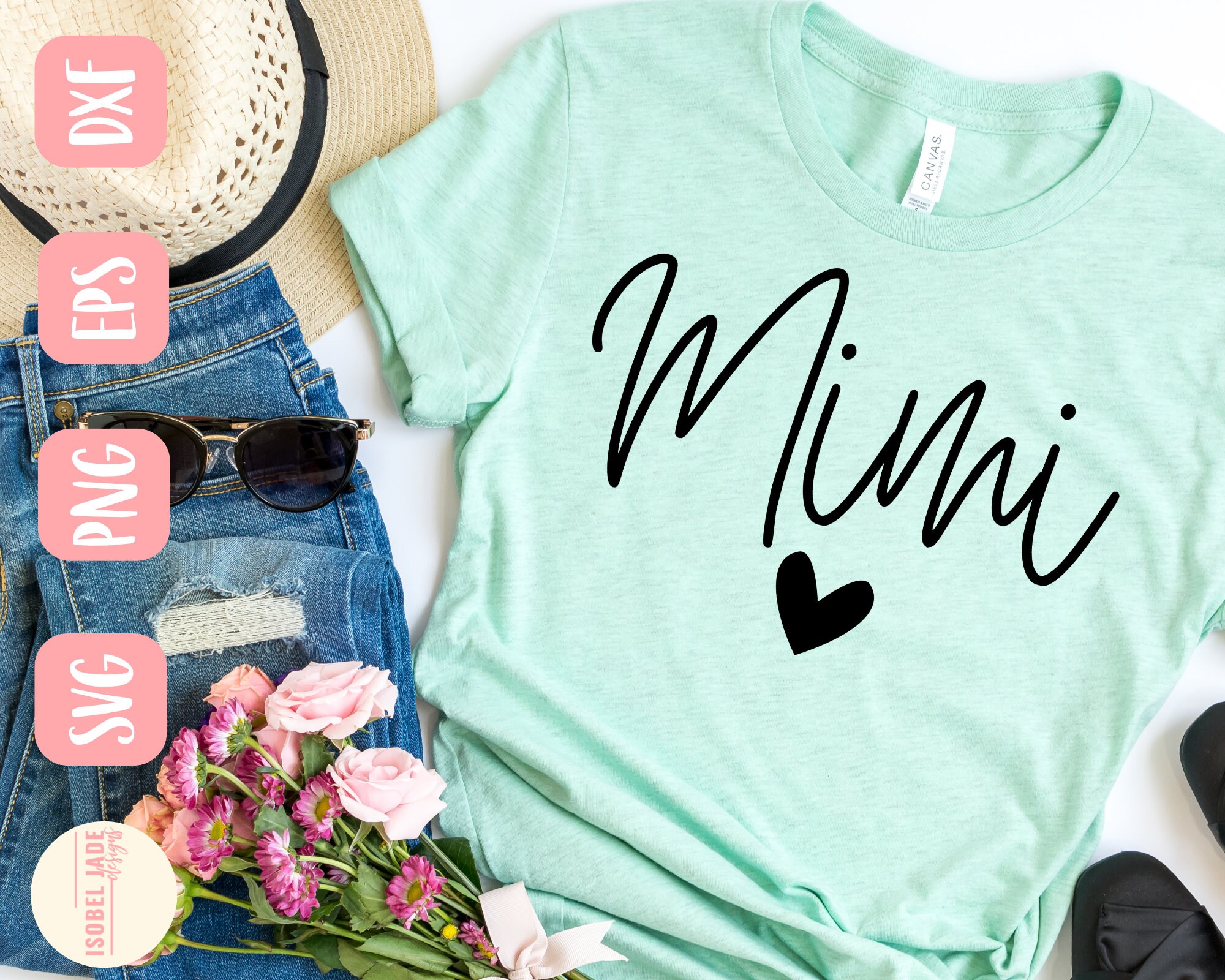 Mimi SVG Design Heart SVG File for Cricut Mothers Day SVG - Etsy