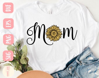 Moeder zonnebloem svg, Moederdag svg, Bloemen svg, Moederschap, Zonnebloem svg, Moeder svg, Mama svg, SVG, PNG, EPS, Dxf, Instant Download, Cricut