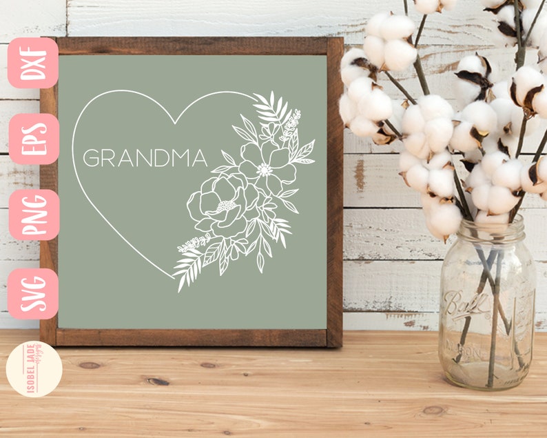 Download Grandma heart svg Grandma svg Shirt I love my grandkids | Etsy