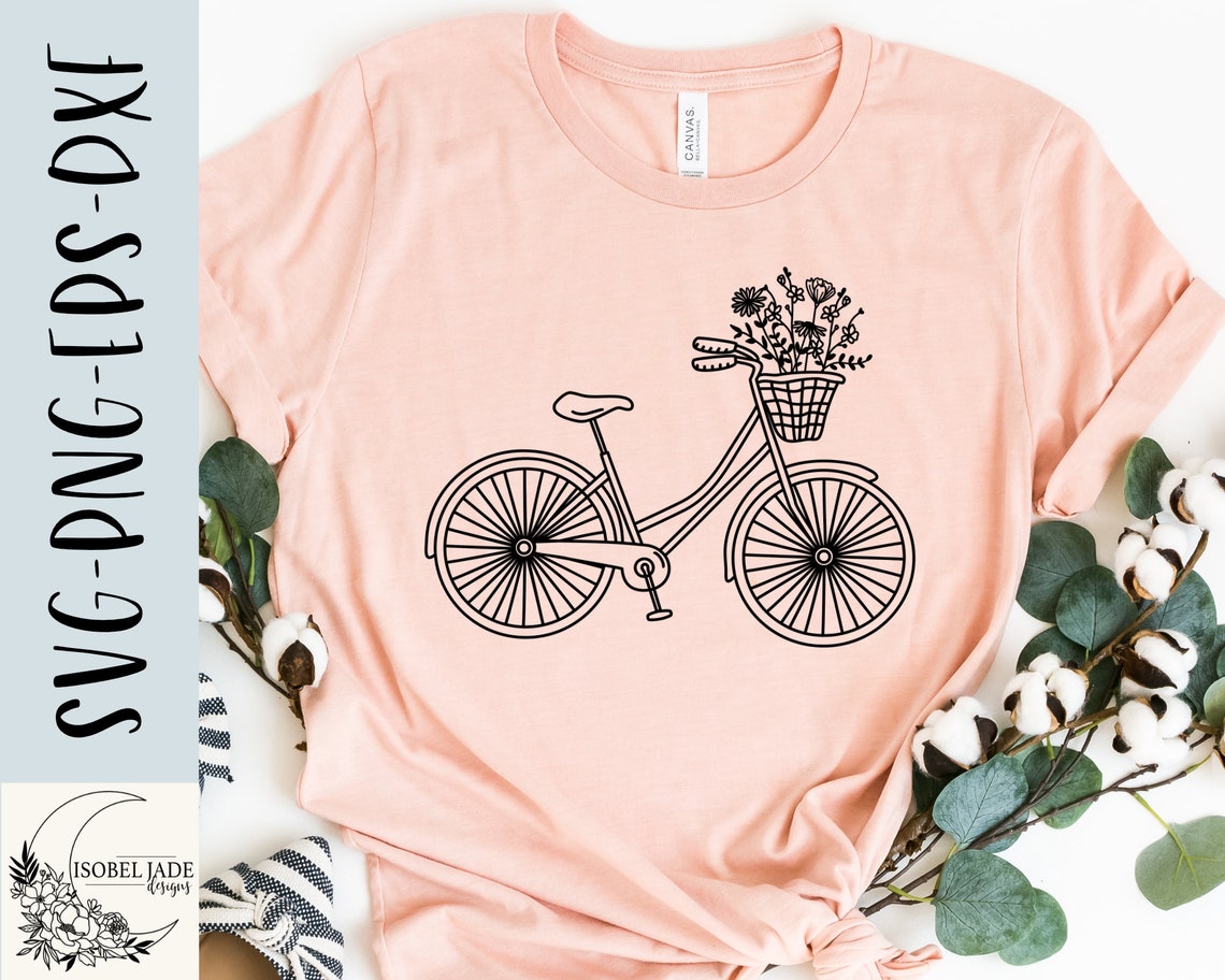 Bicycle SVG Design Wildflower SVG File for Cricut Wild | Etsy