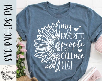 Gigi Sunflower SVG: Grandma Shirt Design (Digital Download)