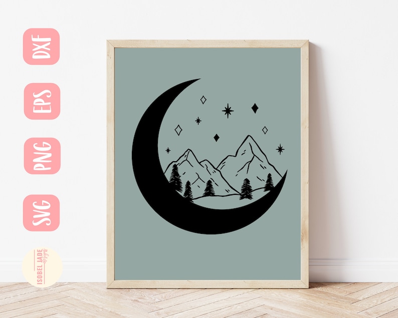 Free Free 170 Mountain Moon Svg SVG PNG EPS DXF File