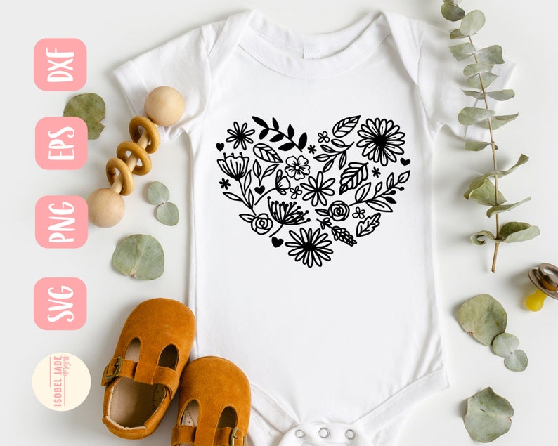 Download Flower heart SVG design Heart SVG for Cricut Heart wreath ...