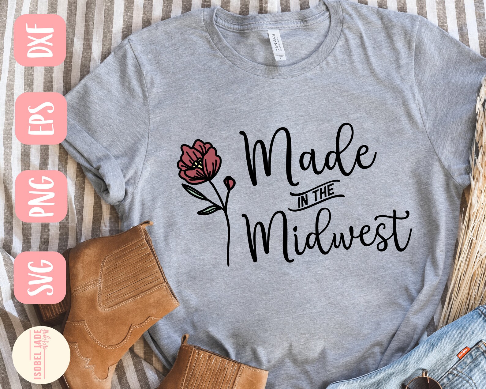 Made in the Midwest SVG design Midwest SVG file for Cricut Etsy