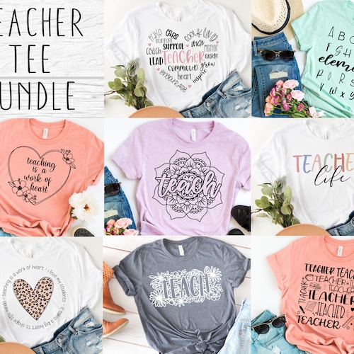 Teacher SVG Bundle Design Teacher Bundle SVG File for Cricut | Etsy