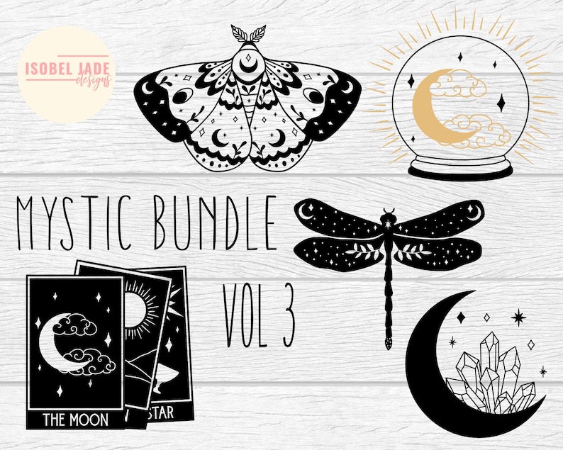 Download Mystic Bundle SVG design Moon SVG file for Cricut Crystal ...