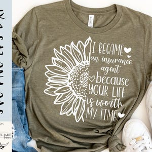 Verzekeringsagent svg, zonnebloem svg, verzekering shirt svg, verzekeringsagent leven, verzekering svg, SVG, PNG, EPS, Instant Download, Cricut