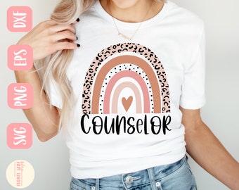 Counselor Rainbow SVG: Schul Counselor Shirt Design (Digitaler Download)