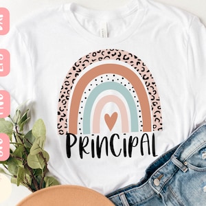 Principal svg, Leraar svg, Rainbow svg, Principal shirt svg, School svg, SVG, PNG, EPS, Instant Download, Cricut