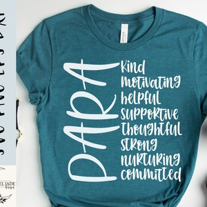 Para professional svg, Teacher aide svg, Words svg, Para shirt svg, Para svg, School SVG,PNG, EPS, Dxf, Instant Download, Cricut