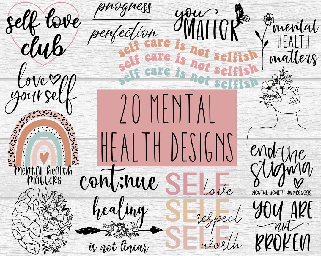 Mental Health Matters SVG Bundle, Big Bundle SVG File for Cricut ...