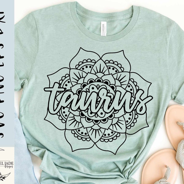 Taurus svg, Taurus mandala svg, Horoscope svg, Zodiac svg, Bull star sign svg, SVG, DXF, eps, Dxf, Instant Download, Cricut