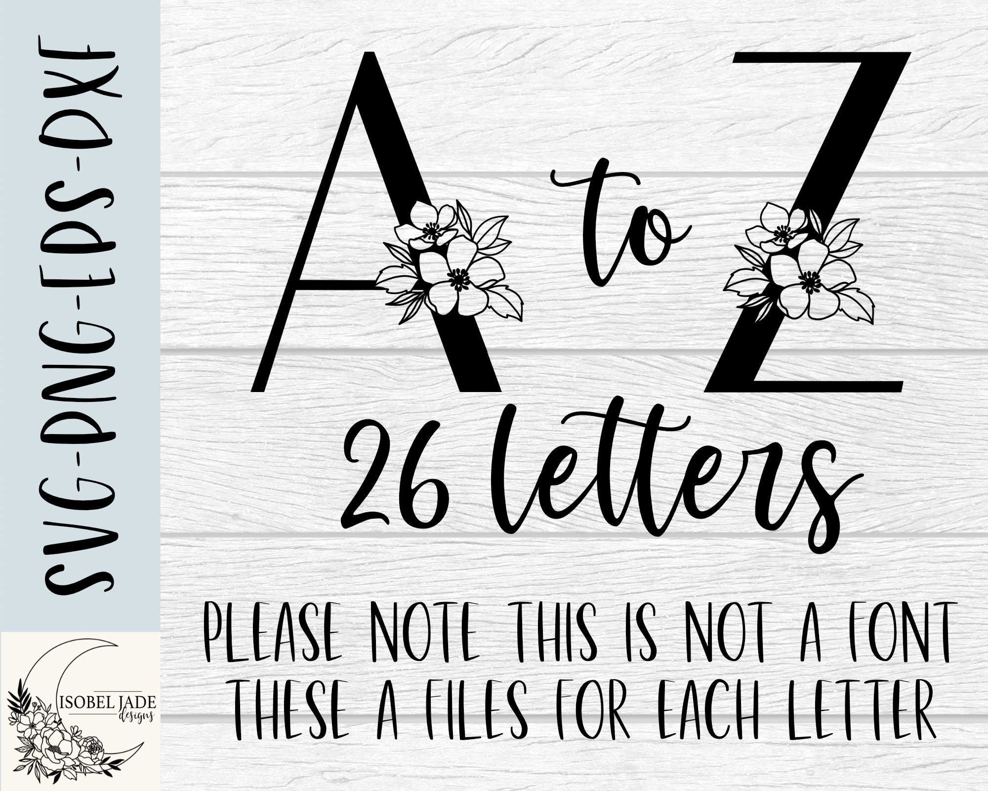 Floral Alphabet Svg Design Floral Letter Svg File For Cricut Etsy