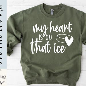 Ice Hockey Heart SVG Design: Cricut & Silhouette Cut File (Digital Download)