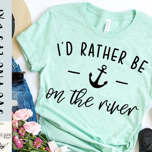 Fluss SVG Design: Sommer Shirt Datei für Cricut (Digitaler Download)