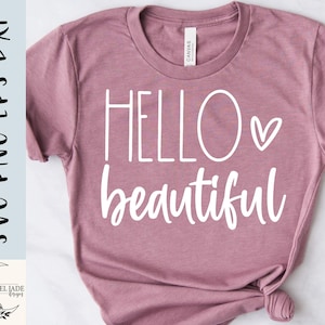 Hello Schönes svg, Happy vibes svg, Hello svg, Shirt, Lustig svg, SVG, PNG, EPS, Dxf, Instant Download, Cricut