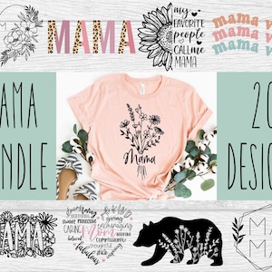 Mom SVG bundle design -Mama shirt Bundle SVG file for Cricut - Mother&#39;s Day SVG bundle - Mom shirt  Digital Download
