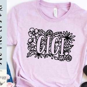 Floral Gigi SVG Design: Cricut & Silhouette Cut File (Digital Download)