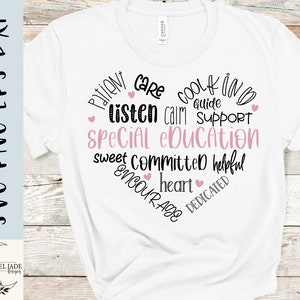 Special Education svg, SPED svg, Heart svg, Lehrer Shirt svg, Special Ed svg, School SVG, PNG, eps, Dxf, Instant Download, Cricut