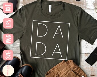 Dada Square SVG Design: Dad Shirt File for Cricut (Digital Download)