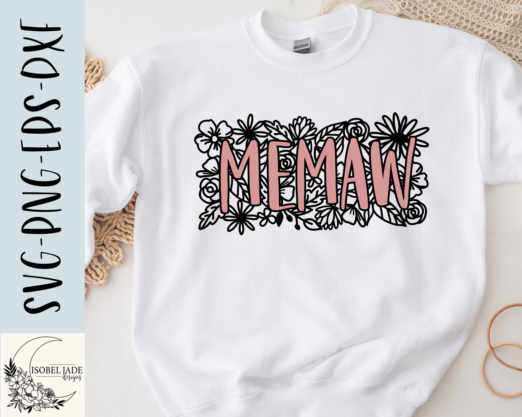 Memaw SVG Design Flower Memaw SVG File for Cricut Memaw - Etsy