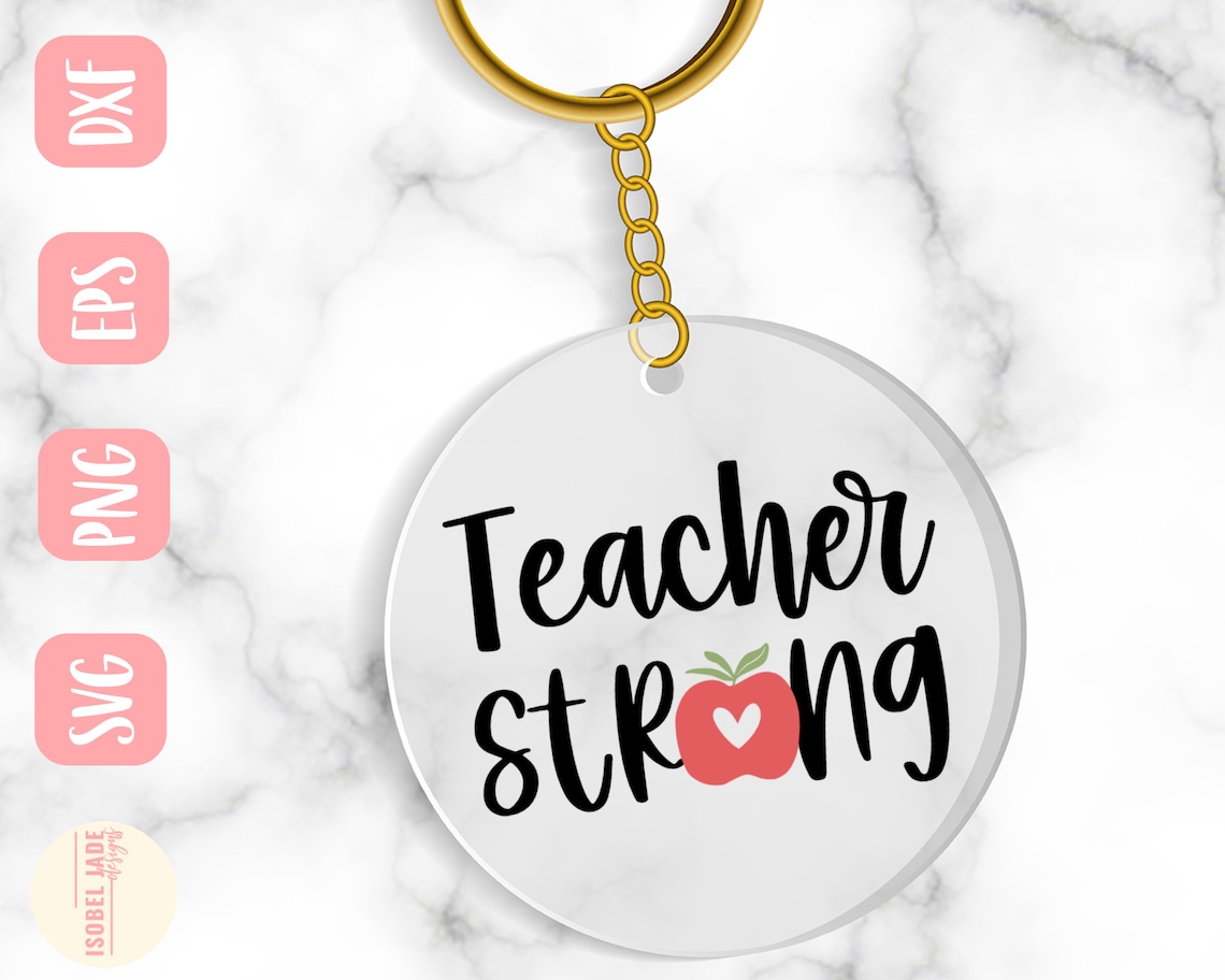 Teacher Keychain SVG Bundle Design Teacher Bundle SVG File - Etsy