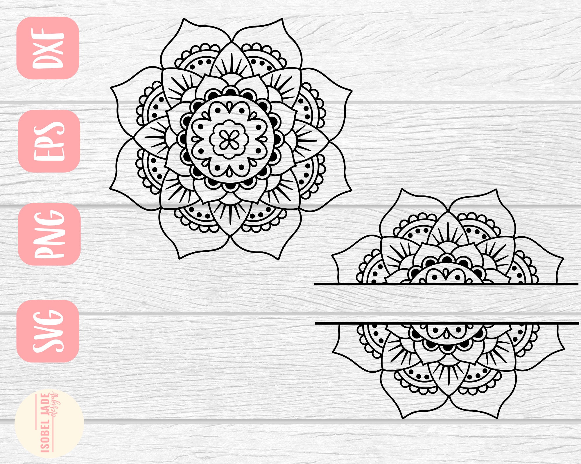 Mandala SVG Design Simple Mandala SVG File for Cricut Boho - Etsy