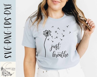 Pustezahn SVG Design - Just breathe SVG für Cricut - Relax SVG - Yoga digitaler Download