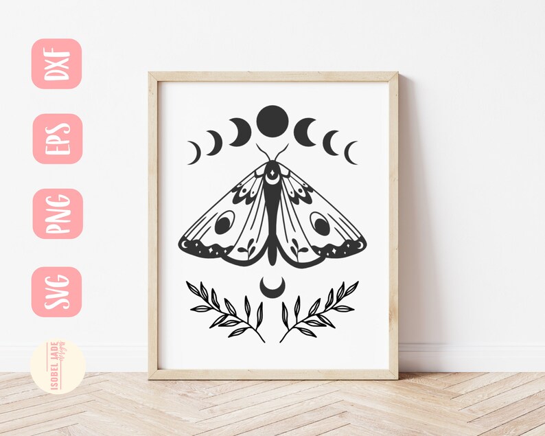 Download Moon moth SVG design Moth SVG file for Cricut Bohemian SVG ...