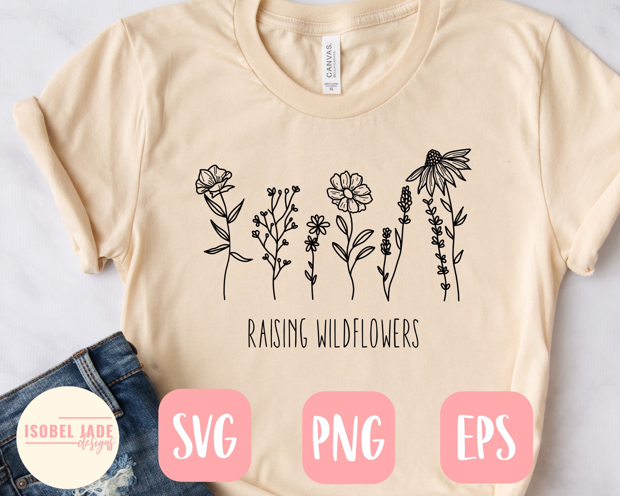 Raising Wildflowers Svg Design Wild Flower Svg File For Cricut Wildflower Set Svg Cut File
