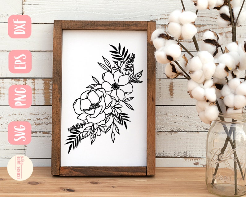 Download Flower bundle svg Flower spray svg Floral svg Sign svg | Etsy