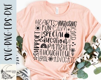 Special Education Subway Art SVG: Teacher Shirt Design (Digital Download)