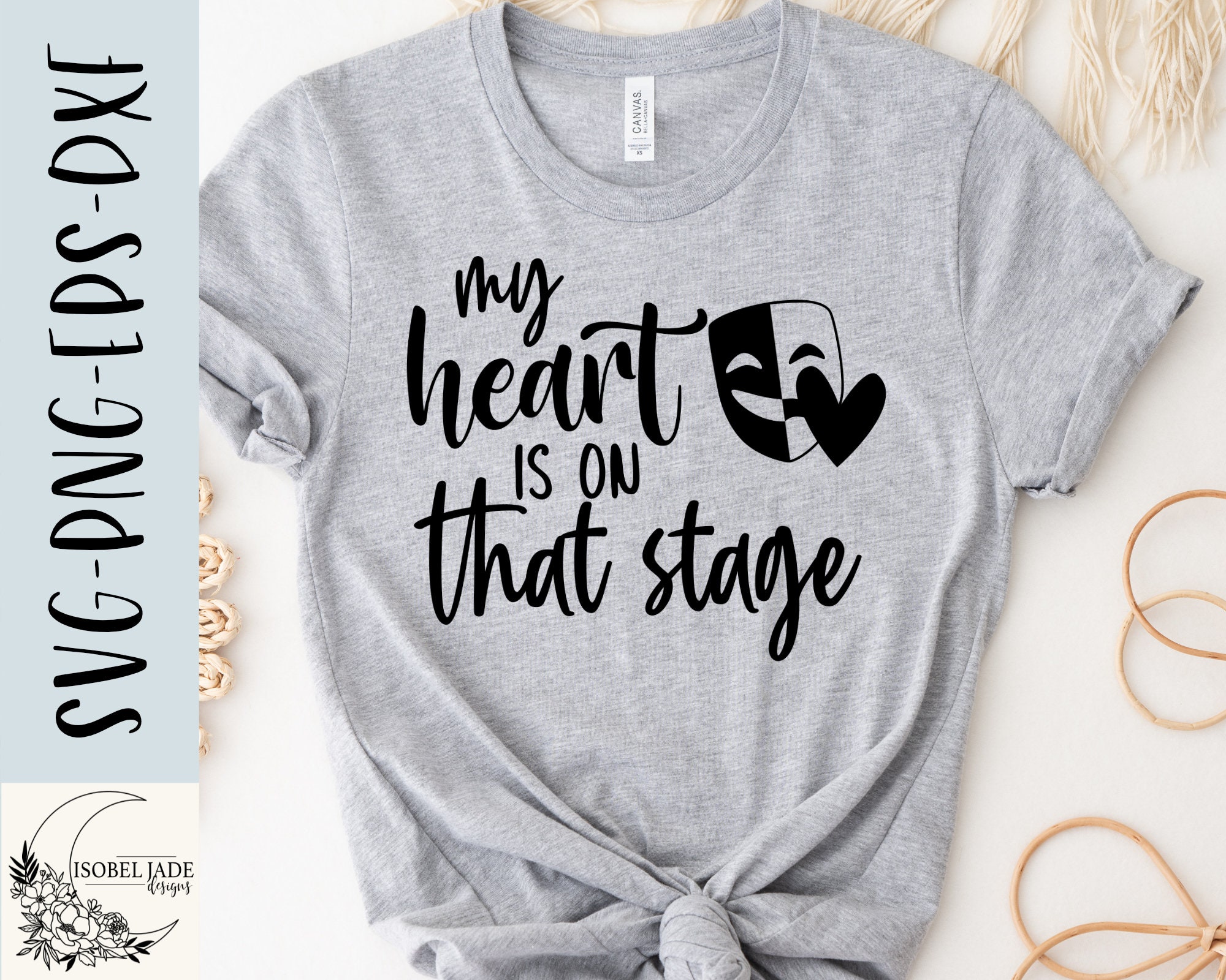 Theatre SVG Design My Heart is on That Stage SVG for Cricut - Etsy