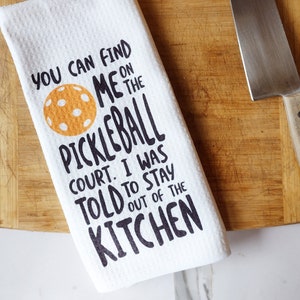 Pun Dish Towel - Waffle Weave Dish Towel - Funny Pickleball Kitchen Saying Dish Cloth - Pickleball Gift -Pickleball Dish Cloth
