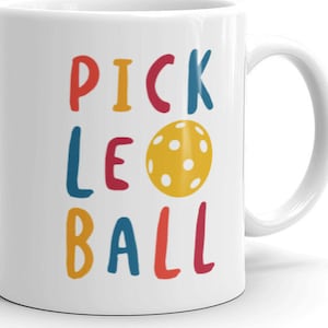 Fun Colorful Pickleball Coffee Mug, Pickleball Player, Pickleball Gift - Pickleball Coffee Cup - Pickleball Mug - Pickleball Cup