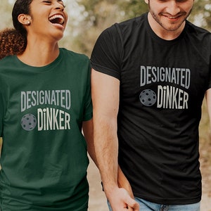 Funny Pickleball Pun Unisex T-Shirt Designated Dinker for Pickleball Players - PickleballShirt - Pickleball Gift