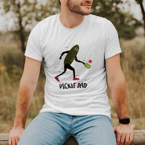 Funny Mens Pickle Dad Pickleball Shirt - Pickleball Dad Shirt - Pickle Pickleball Tee