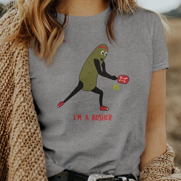 Women's Funny Pickleball T-shirt - I'm a Kosher Tee - Kosher Pickle Pickleball Shirt - Pickle People Tee