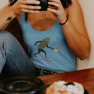 Women&#39;s Pickleball Racerback Tank -Dill Pickle Tank Top - Pickleball Tank - Girls Pickleball Tank Top