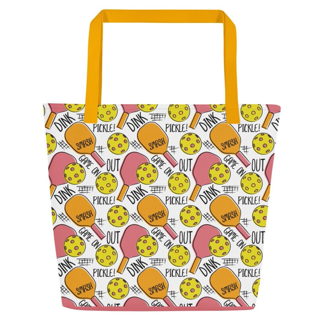 Pickleball Large Tote Bag Pickleball Pattern Bag Pickleball Tote Bag