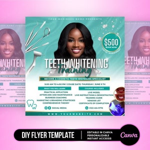 Dépliant de formation sur le blanchiment des dents bricolage, dépliant sur le blanchiment des dents, cours de blanchiment des dents, dépliant sur le dentiste, modèle de dépliant, dépliant sur les réseaux sociaux #297