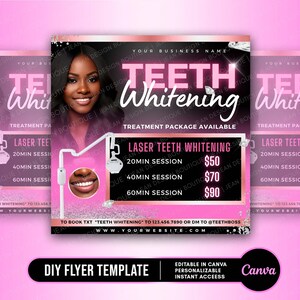 DIY Teeth Whitening Flyer, Teeth Whitening Training Flyer, Teeth Whitening Class, Zahnarzt Flyer, Template Flyer, Social Media Flyer #299