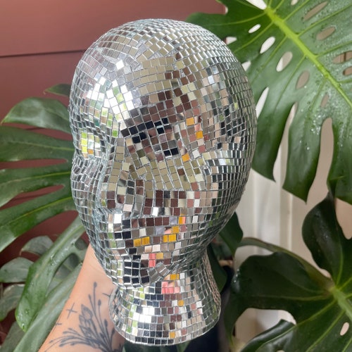 Disco Head Mirror Head Disco Ball Head Mannequin Head Etsy